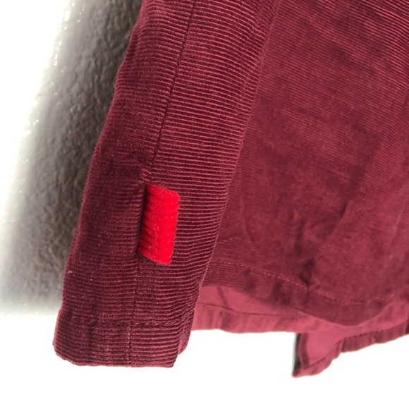 Betabrand Asymmetrical Cranberry Corduroy Skirt - Picture 5 of 8